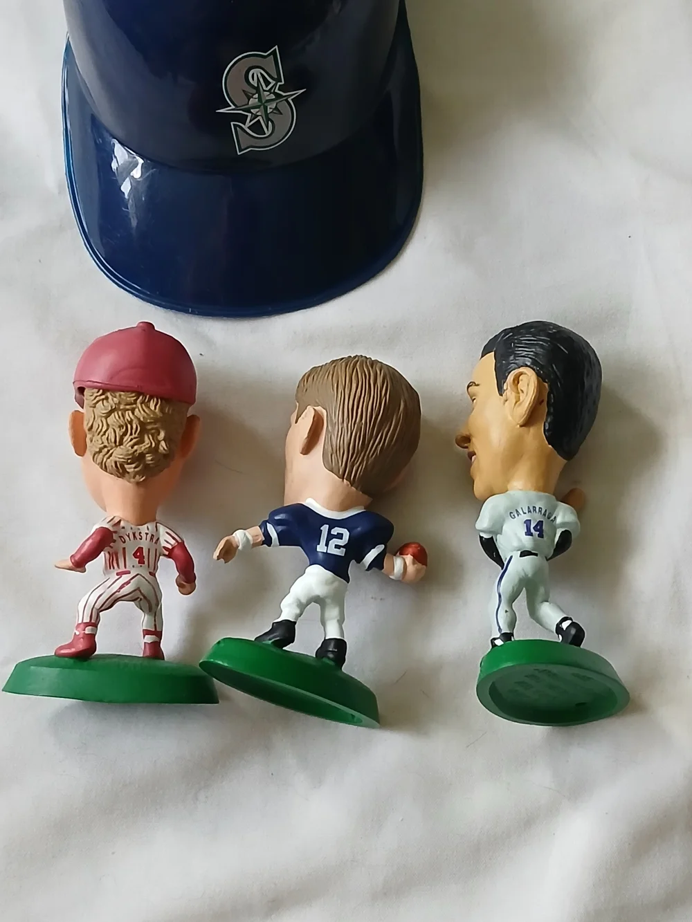 1997 Corinthian MLB Mini Figures Lot Dykstra Collins Galarraga + Mariners Helmet